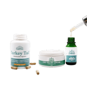 Anti-Inflammatory – CBD 5000mg Cream, CBD 3500mg Oil & Fungapower Turkey Tail Capsules