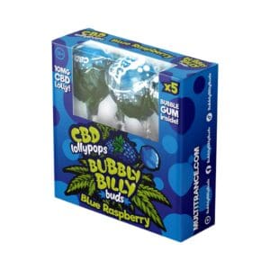Bubbly Billy Buds 10mg CBD Lollipops – Blue Raspberry Gift Box