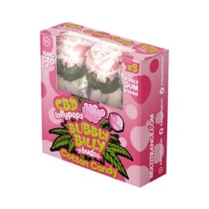 Bubbly Billy Buds 10mg CBD Lollipops – Cotton Candy Gift Box