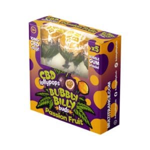 Bubbly Billy Buds 10mg CBD Lollipops – Passion Fruit Gift Box