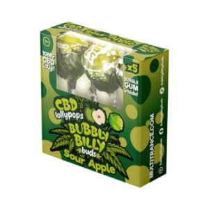 Bubbly Billy Buds 10mg CBD Lollipops – Sour Apple Gift Box
