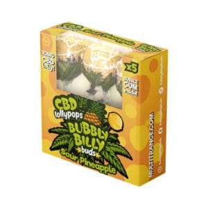 Bubbly Billy Buds 10mg CBD Lollipops – Sour Pineapple Gift Box