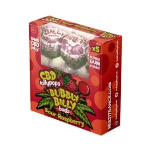 Bubbly Billy Buds 10mg CBD Lollipops – Sour Raspberry Gift Box