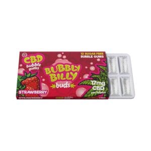 Bubbly Billy Buds 17mg CBD Chewing Gum – Strawberry