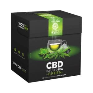 Multitrance Original Amsterdam – CBD Tea Green, Antioxidant Blend, 7.5mg CBD (Box of 20 Pyramid Tea Bags)
