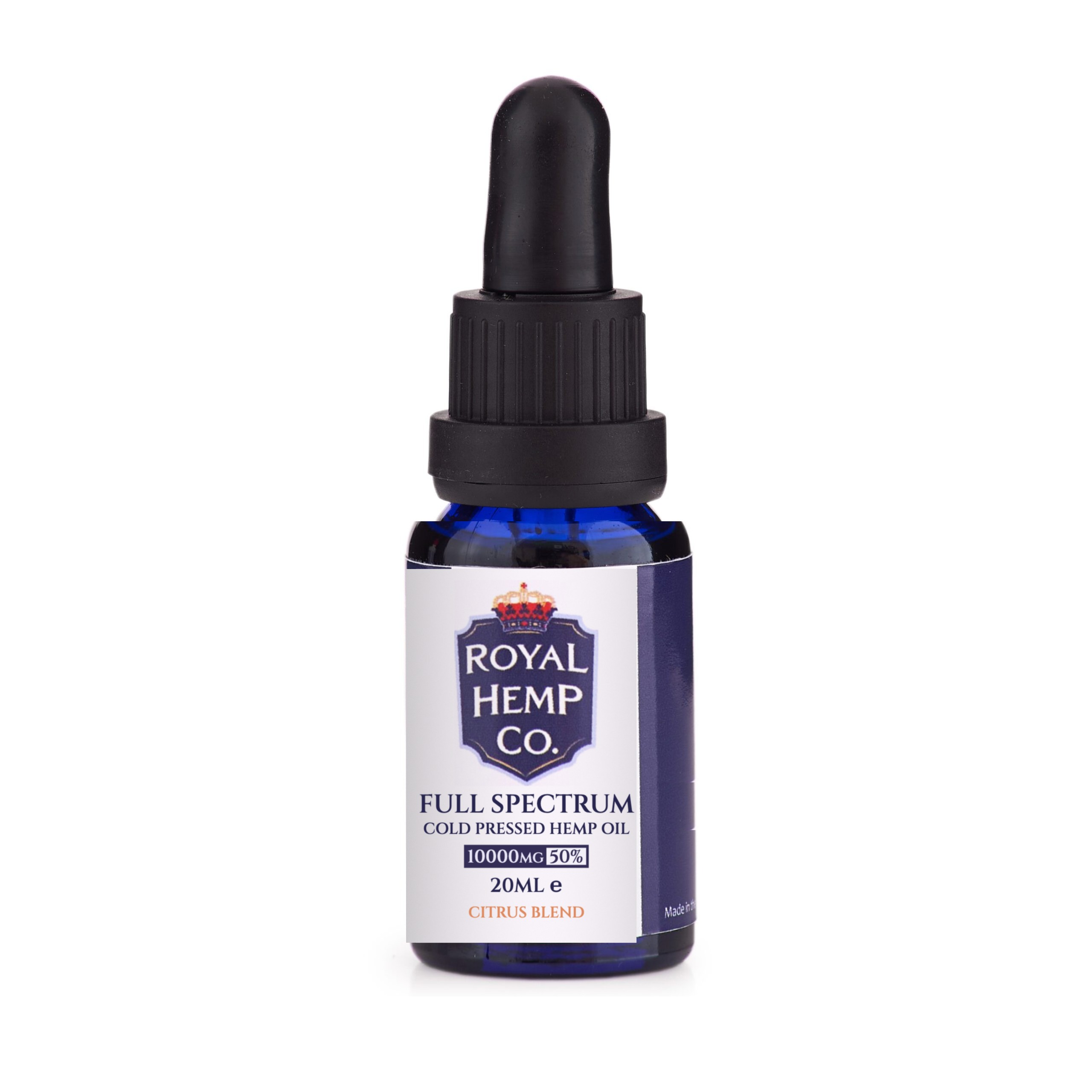 Royal Hemp Co. Full Spectrum Cold Pressed Hemp Oil 10000mg – Citrus Blend – 20ml